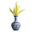 Blue Floral Ceramic Bottle Vase, 16"