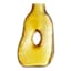 Crosby St. Yellow Center Hole Glass Vase, 11.5"