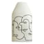 Crosby St. White Glass Line Art Vase, 12"