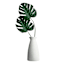 White Ceramic Vase, 12"