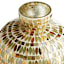 Gold Mosaic Vase, 8.5"