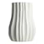 Tracey Boyd White Ribbed Ceramic Vase, 5"