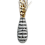 Found & Fable Black & Silver Mosaic Vase, 18.5"