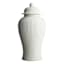 White Ceramic Ginger Jar, 17.5"