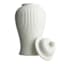 White Ceramic Ginger Jar, 17.5"