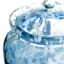 Providence Blue & White Frit Glass Ginger Jar, 8"