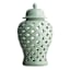 Providence Green Cutout Ceramic Jar, 12"