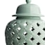 Providence Green Cutout Ceramic Jar, 12"