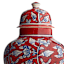 13In Red Ceramic Ginger Vase