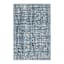 Grayson Blue Abstract Knitted Washable Accent Rug with Gel Latex Back, 24x36