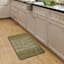Ombre Green Puffback Washable Kitchen Mat, 21x34