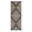 Medallion Taupe Puffback Washable Kitchen Mat 22X60