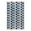 Tapestry Blue Gradient Washable Accent Rug with Gel Latex Back, 21x34