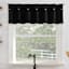 Mason Black Small Window Valance with Buttons, 54x14