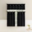 Mason Black Small Window Valance with Buttons, 54x14