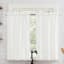 Hilda White Small Tiered Window Curtian Panel, 54x36