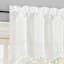 Hilda White Small Tiered Window Curtian Panel, 54x36