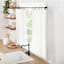 Hilda White Small Tiered Window Curtian Panel, 54x36