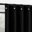 Black Small Tiered Window Curtain Panel Set with Buttons, 54x36