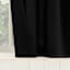 Black Small Tiered Window Curtain Panel Set with Buttons, 54x36