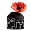 Crosby St. Black Glass Line Art Vase, 6"