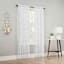Natalia White Rod Pocket Sheer Curtain Panel, 84"