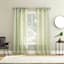 Sage Green Bow Tab Sheer Curtain Panel, 84"