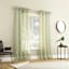 Sage Green Bow Tab Sheer Curtain Panel, 84"