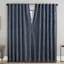 Sun Zero Indigo Velvet Double Magnet Blackout Curtain Panel, 84"