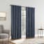 Sun Zero Indigo Velvet Double Magnet Blackout Curtain Panel, 84"