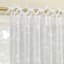 White Bow Tab Sheer Curtain Panel, 84"