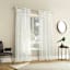 White Bow Tab Sheer Curtain Panel, 84"
