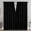 Sun Zero Black Velvet Double Magnet Blackout Curtain Panel, 96"