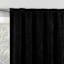 Sun Zero Black Velvet Double Magnet Blackout Curtain Panel, 84"