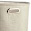 Light Grey Round Fabric Storage Basket, Small