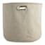 Light Grey Round Fabric Storage Basket, Small