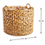Providence Melia Round Flower Weave Storage Basket, Large