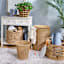 Providence Melia Round Flower Weave Storage Basket, Small