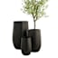 Oxnard Tall Black Outdoor Planter, Medium