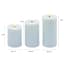 3-Pack Blue LED Pillar Candles, 3x4/3x5/3x6