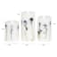 3-Pack Embedded Flower Pillar Candle, 3x4/3x5/3x6