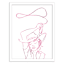 Framed Cowgirl Lasso Up Foiled Wall Art, 16x12