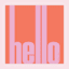 Glass Framed Hello Wall Art, 15"