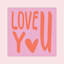 Glass Framed Love You Wall Art, 15"