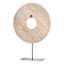 Travertine Medallion on Stand, 16.5"