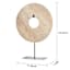 Travertine Medallion on Stand, 16.5"