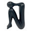 Black Ceramic Human Figurine, 4.2x6