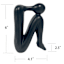 Black Ceramic Human Figurine, 4.2x6