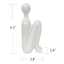 White Ceramic Human Figurine, 2.8x6