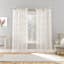 Larissa Pink Bow Tab Single Window Curtain Panel, 84"